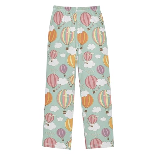Striped Hot Air Balloon Boys Pants for Kids Jogger Pants with Pockets S-XL