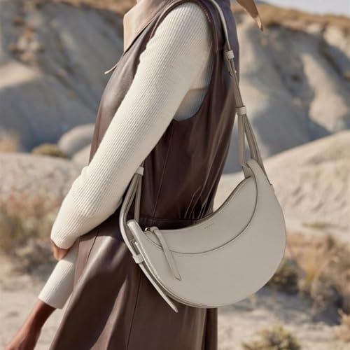 Leather Saddle Bag for Women Crescent Leather Shoulder Bag Designer Crossbody Handbag Purse Hobo4