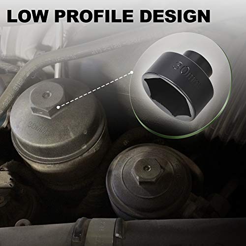 Hromee Fuel Filter Cap Removal Tool and Installer 7 Pieces Low Profile