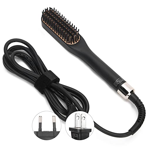Electric Beard Straightening Comb, Multifunctional Portable Heated Beard Brush Styling Comb Beard Iron for Home Travel 100?240v(US)