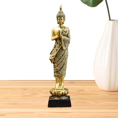 Statue de Bouddha d'intérieur - Figurine de Bouddha de méditation debout - Décoration d'intérieur - Statue de Bouddha de méditation - Décoration zen