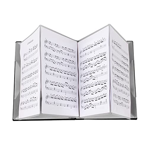 Classeur partitions musique A4 facile à utiliser avec 40 pages noires
