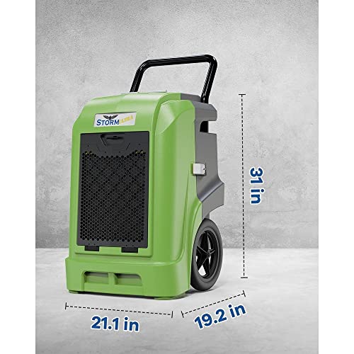 Image of ALORAIR Smart WiFi Commercial Dehumidifier with Pump, 190 PPD AHAM, Compact, Portable, Auto Shut Off Industrial Dehumidifiers for Homes and Job Sites, Green