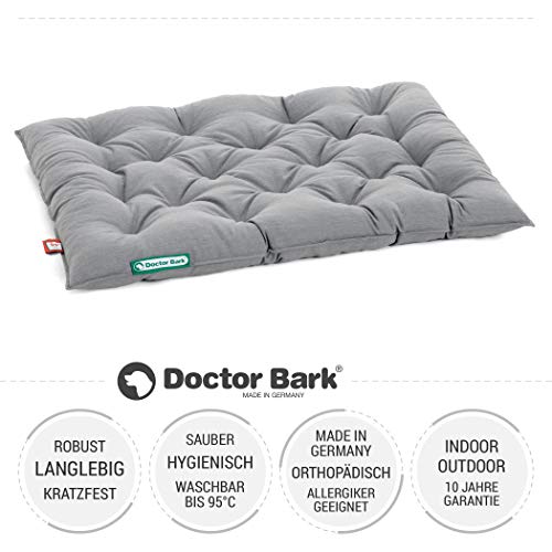 Doctor Bark Hundekissen Urban - orthopädisches Hundebett für mittlere Hunde - waschbar bis 95°C - robuste Indoor/Outdoor Hundematratze - Made in Germany (M - 70x50 cm, Schwarz)