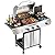 R.W.FLAME 3-Burner Gas Grill with Side Burner, 34000 BTU Propane BBQ Grill, Stainless Steel Outdoor Grill with Porcelain-Enameled Grates for Backyard, Patio, Camping
