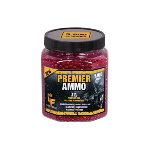 Game Face ASP512 Premier .12-Gram 6mm Red Airsoft BBs (5000-Count)