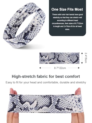 Image of DRESHOW 8 Pack Sports Headbands for Women Non-Slip Stretchy Fashion HairBand Curly Hair Headband Soft Hair Accessories for Daily Wear Workout Yoga Running