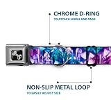 Buckle Down 15-66 cm Crystals2 Niebieski/Fioletowy Obroża dla psa w kształcie kości, duża