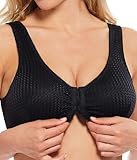 Carole Martin Full-Freedom Comfort Front Closure Bra for Women, Wireless (40, Black)