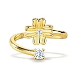Ritach Birthstone Rings for Women - Non Tarnish Gold Rings Adjustable Birthstone Rings for Women Teen Girls Gifts for 7 8 9 10 11 12 13 14 Year Old Girls Stackable Thumb Pinky Ring anillos para mujer