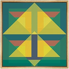 SIGNWIN Framed Canvas Wall Art Yellow, Ornage and...
