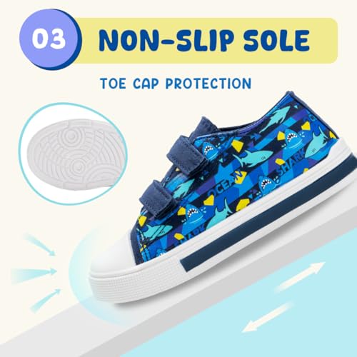 Kids Light Up Shoes Toddler Canvas Sneakers with Hook and Loop for Boys Girls4