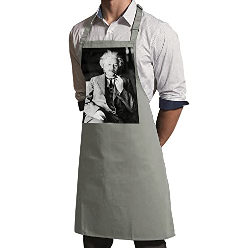 Tablier cuisine gris Albert Einstein anti tache et original - 3