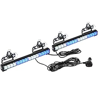 35 Inch 32 Leds Traffic Advisor Strobe Blue White Light Bar