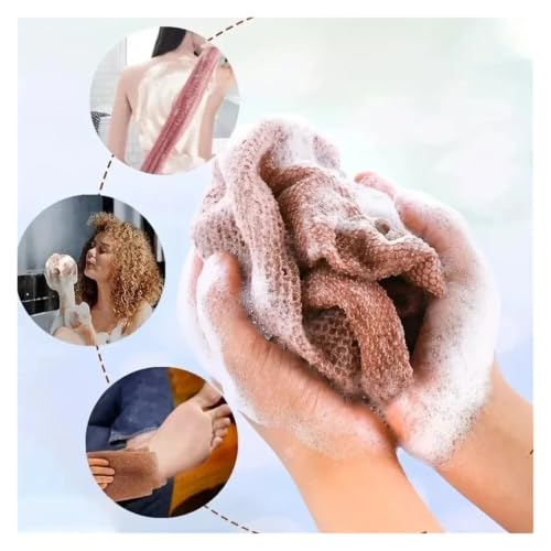 Esponja de red exfoliante corporal y toalla de esponja doble cara 5