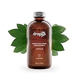 dropps Power Dish Spray: Unscented | Contains 6 Refills | Cuts Grease & Fights Stuck On Food | For Sparkling Glassware & Dishes | Refillable Glass Spray Bottle (6 Count, Unscented)