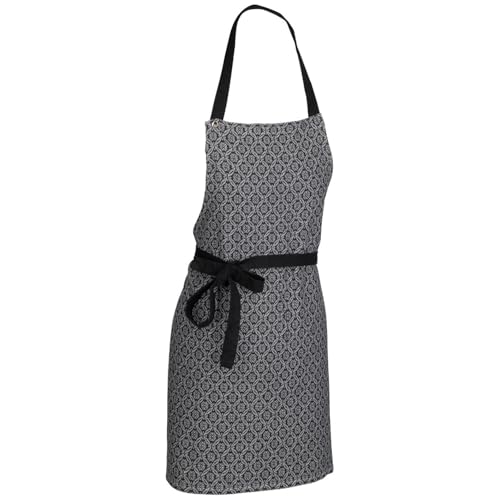 Tablier Gianna carreaux black 80x67 cm pour une protection élégante en cuisine