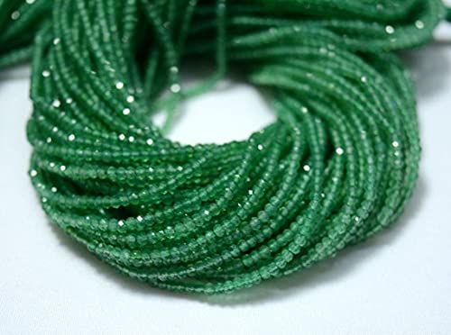 Green Onyx beads facettées de 2 mm en fil de 13 pouces pour création