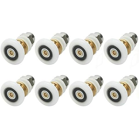 YUANQIAN Shower Door Roller Replacement Roller Runner Wheel 8pcs 27mm (Diameter 27mm) Cover
