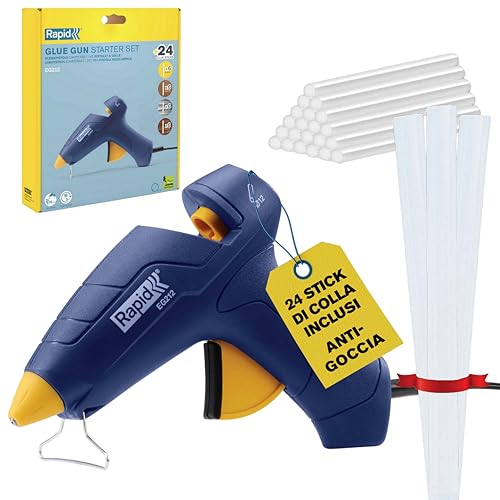 Rapid EG212 Kit Pistola Colla a Caldo con 24 Stick
