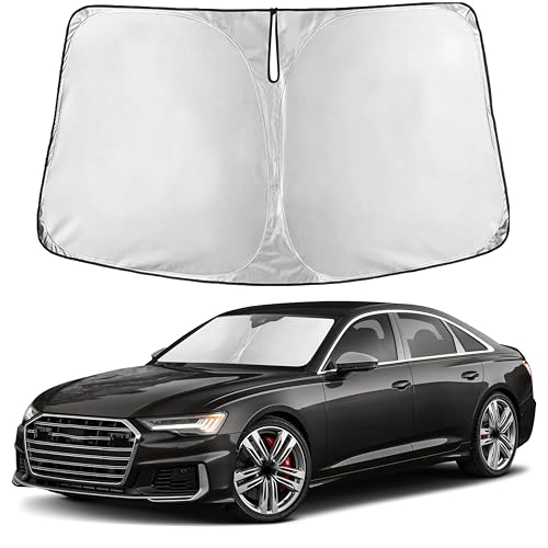 Image of EcoNour Windshield Sunshade Compatible for Audi S6 1995-2023 2024 2025, Sun Visor for Front Windshield & Window Sun Shade Cover, UV Heat Blocker & Protector, Car Accessories