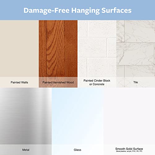 Command Large Hook, Pack 1 Hook and 2 Adhesive Strips, Transparent - Damage Free Hanging - Holds up to 1.8kg