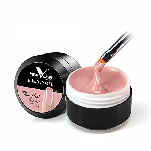 Venalisa Thick Builder Gel Nail Extension UV Gel Nails Cover Soak Off Hard Jelly (#302 Thin Pink)-image-32