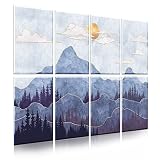 Ruonin.X 8 Pack Decorative Art Acoustic Panel .47"x 31" Sound Absorbing Panel,Acoustical Soundproof
