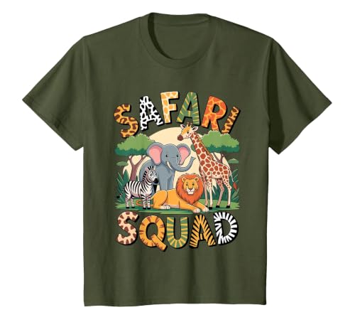 Cool Safari Costume for Men Women Kids Adult African Safari T-Shirt, Youth, Olive Green, 3T