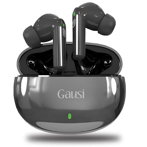 Image of Earbuds Truly Wireless Bluetooth with ANC, 60HRS Playback, 4 ENC Quad Mics, 40ms Low Latency for Gaming, Noise Cancelation, Type-C Fast Charging, Bluetooth 5.4, IPX5, Ear Buds TWS (Iconic Grey)
