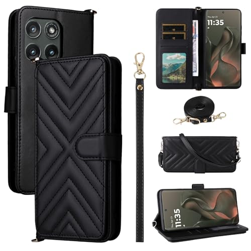 Coque pour Moto Edge 5G 2025 étui portefeuille avec béquille idéal pour le quotidien