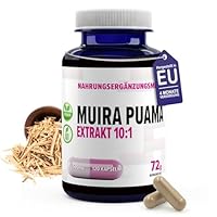 Muira Puama (Potenzholz) 5000mg Äquivalent (500mg von 10:1 Extrakt) 120 Vegane Kapseln, Laborgeprüft, Hochdosiert, Nicht GVO, keine Füllstoffe oder Zusatzstoff