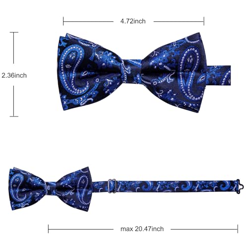 Image of YourTies Bow Ties for Men Pretied Bowties Solid Color Satin Bow Tie Formal Business Tuxedo Wedding Party Prom