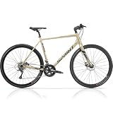 Airtracks 28 Herren Gravel Bike Whisper URBAN Plus Flatbar Fahrrad 2 x 9 Gang Shimano SORA RD-R3000 Beige - Rahmenhöhen 52cm und 56cm - Modell 2026 (56cm (Körpergröße 180-195cm))