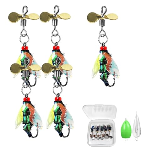 Fly For Fly Fishing - 5 �̃J���t���ȋl�ߍ��킹�L�b�g |���˃X�p���R�[���ƃL���X�e�B���O�⏕��t���l�H�a�A�C���W����p�C�N�ƃi�}�Y�p�̍��Y�f�|�t�b�N�M�A