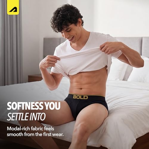 Image of Boldfit Briefs for Man Micro Modal Underwear for Men Breathable NoRoll Waistband