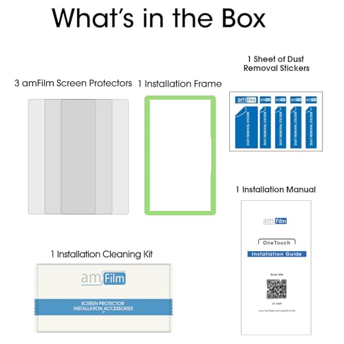 amFilm Protector Pantalla (3 Piezas) para Nintendo Switch 2 Model 2025, Cristal Vidrio Templado Protector de Pantalla para Nintendo Switch 2