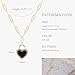 Jovialpixie Elegant 14K Gold Plated Black Heart Locket Necklace for Women, Dainty Adjustable 16