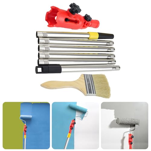 Extensor de pincel multiángulo para pintar sin usar escaleras ni sufrir dolor de espalda 3