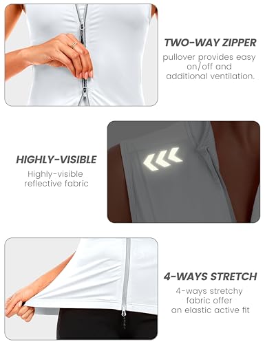 Little Donkey Andy Feminino Coletes De Ciclismo Respiráveis Com Zíper Completo, Camisas Refletivas S