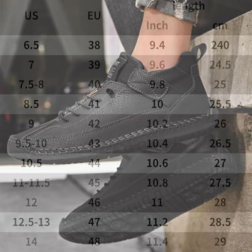Beelovy Shoes for Men,Zapatos Casuales para Hombre,Casual Loafers for Men,Mens Casual Slip on Shoes,Leather Sneakers Soft Comfort Orthopedic Support2