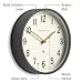 NEWGATE® Master Edwards Wall Clock | Mid Century Style Clock | 12 inch | Deep Metal case in matt Dark Gray | Modern Retro Design for Kitchen, Living Room or Office