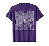 Sacred Geometry T Shirt Fibonacci, White Golden Spiral T-Shirt