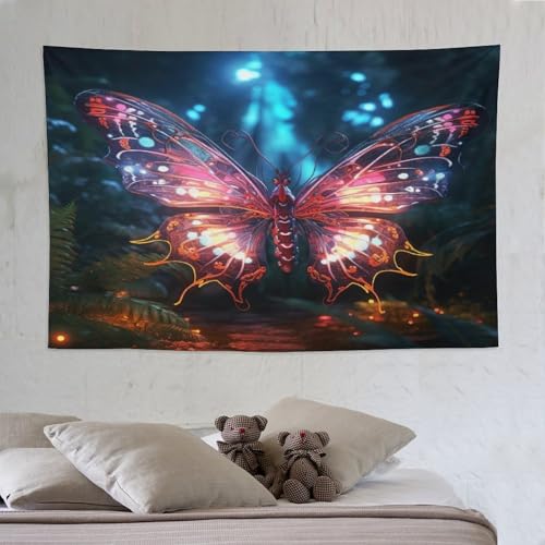 Tapisserie murale papillon DCCCY 150x230cm grand format pour décoration de salon