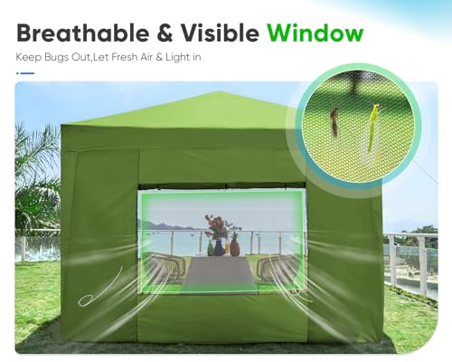 image for Quictent Privacy 10x10 Pop up Canopy Tent with Sidewalls and Roll-up V