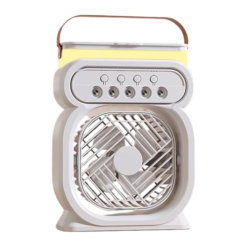 Ventilador de nebulizador recargable – Enfriador de aire personal – 3 velocidades de ajustables – 450 ml – Dispositivo de refrigeración con asa para dormir y trabajar