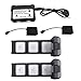 Produktbild Luccase 2 IN 1 Schwarz Ladebox Kit 2 Stücke 7,6 V 3400 mAh Batterie Akku 2 in1 Ladegerät Box mit USB-Ladekabel Kompatibel mit MJX B4W D88 EX3 HS550 RC Drone