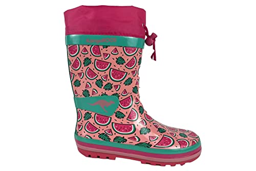 KangaROOS K-Summerrain Gummistiefel, Daisy pink/Melon, 30 EU