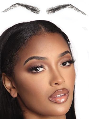 False Eyebrows for Women Realistic Human Hair Brow Extensions Easy to Use & Reusable Fake Eyebrows for Natural Look