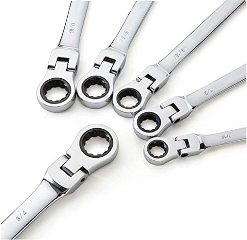 22 -Piece Flex-Head Ratcheting Wrench Set, Both Sae And Metric Chrome Vanadium Steel Hand Combination Ratchet Set Of Wrench #TOP3